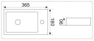 Раковина-чаша CeramaLux 9272L белая 36.5 см
